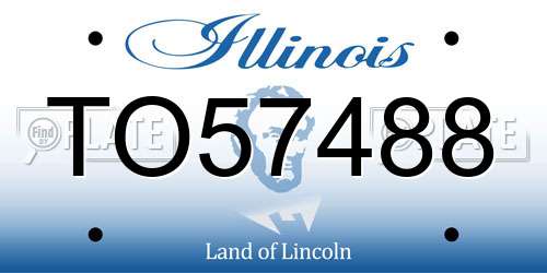 TO57488 Illinois License Plate