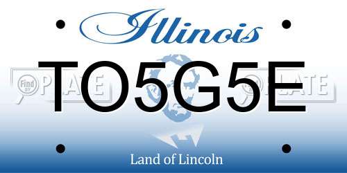 TO5G5E Illinois License Plate