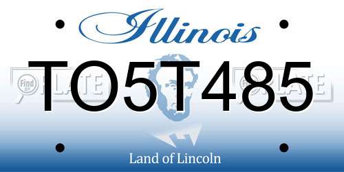 TO5T485 Illinois License Plate