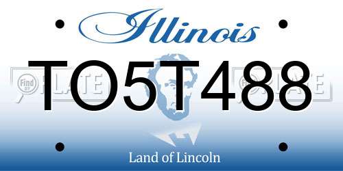 TO5T488 Illinois License Plate