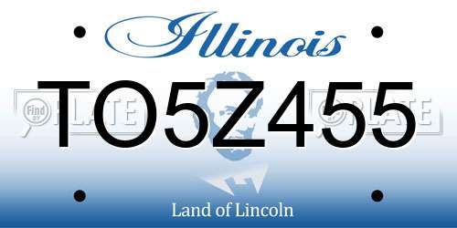 TO5Z455 Illinois License Plate