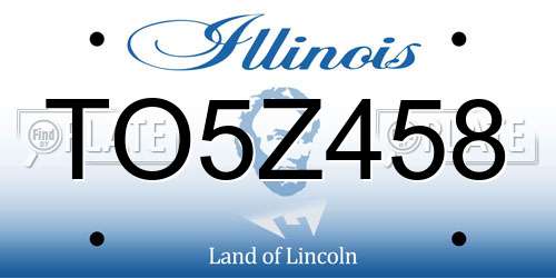 TO5Z458 Illinois License Plate