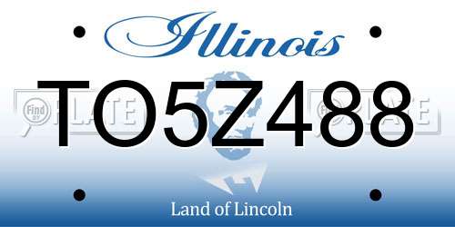 TO5Z488 Illinois License Plate