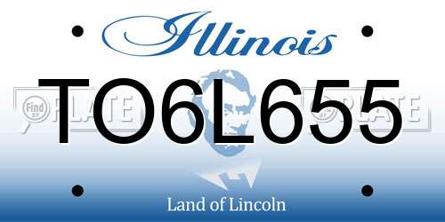 TO6L655 Illinois License Plate