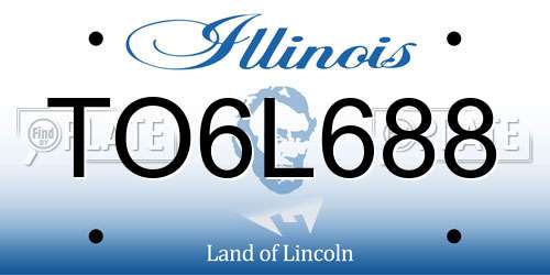TO6L688 Illinois License Plate