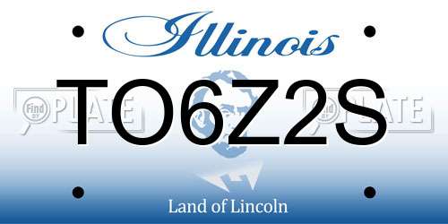 TO6Z2S Illinois License Plate