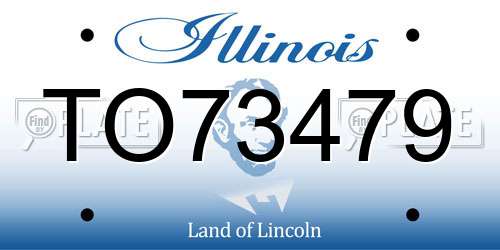 TO73479 Illinois License Plate