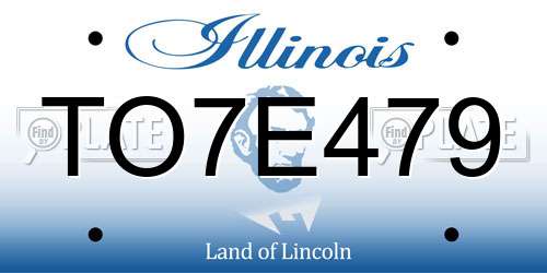 TO7E479 Illinois License Plate