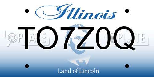 TO7Z0Q Illinois License Plate