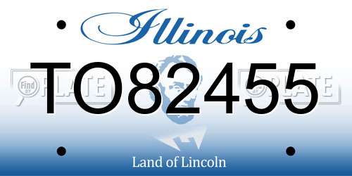 TO82455 Illinois License Plate