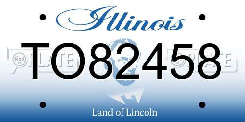 TO82458 Illinois License Plate