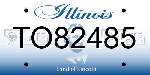 TO82485 Illinois License Plate