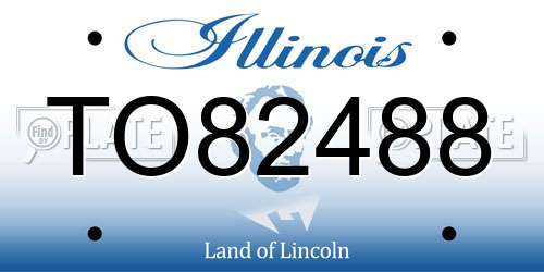 TO82488 Illinois License Plate