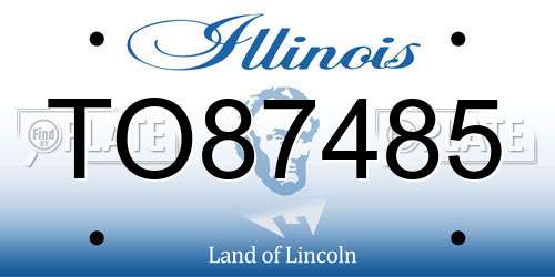 TO87485 Illinois License Plate