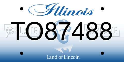 TO87488 Illinois License Plate