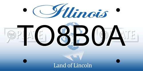 TO8B0A Illinois License Plate