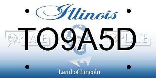 TO9A5D Illinois License Plate