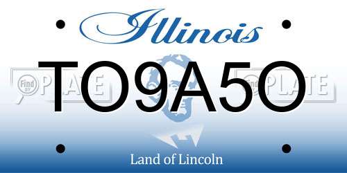 TO9A5O Illinois License Plate