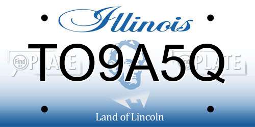 TO9A5Q Illinois License Plate