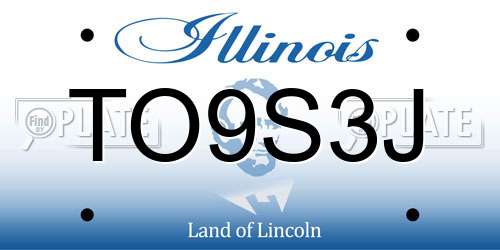 TO9S3J Illinois License Plate
