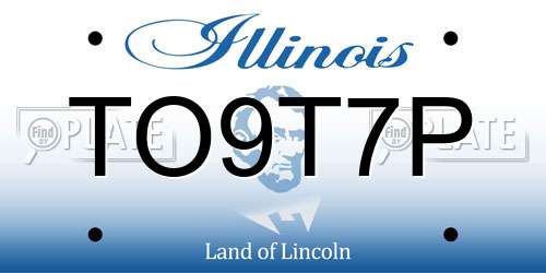 TO9T7P Illinois License Plate