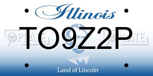 TO9Z2P Illinois License Plate