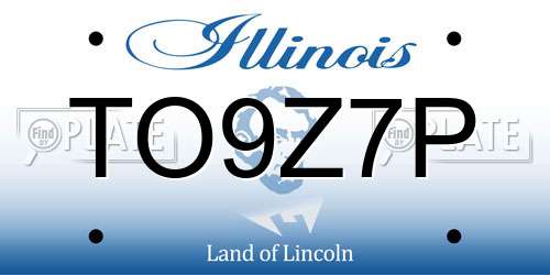 TO9Z7P Illinois License Plate