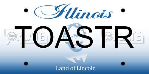 TOASTR Illinois License Plate