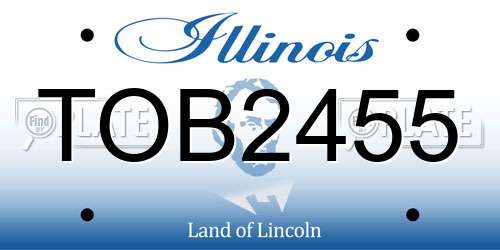 TOB2455 Illinois License Plate