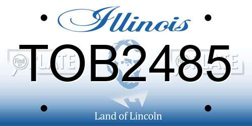 TOB2485 Illinois License Plate