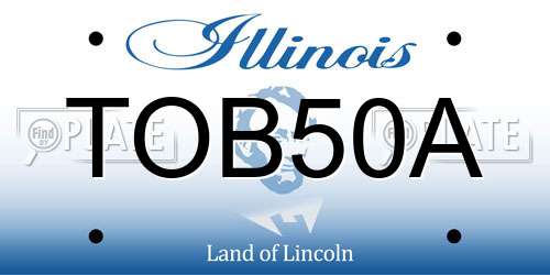 TOB50A Illinois License Plate