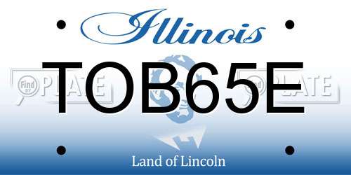 TOB65E Illinois License Plate