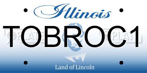 TOBROC1 Illinois License Plate