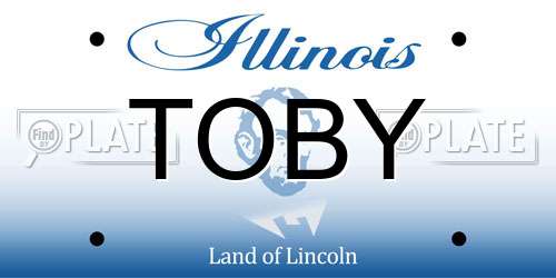 TOBY Illinois License Plate