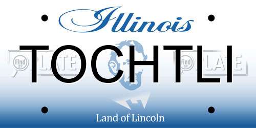 TOCHTLI Illinois License Plate