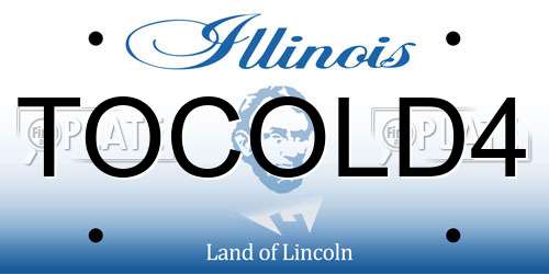 TOCOLD4 Illinois License Plate