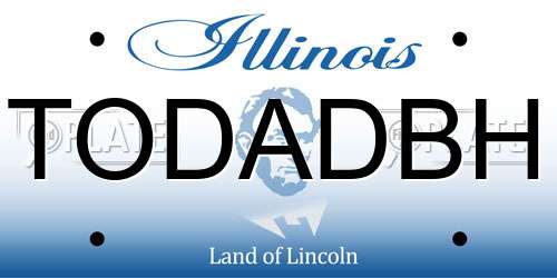 TODADBH Illinois License Plate