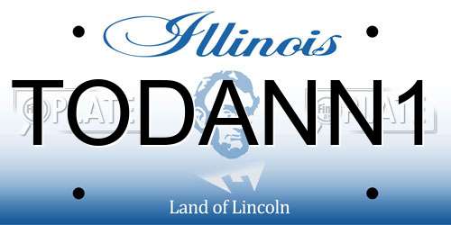 TODANN1 Illinois License Plate
