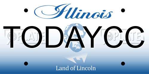 TODAYCC Illinois License Plate