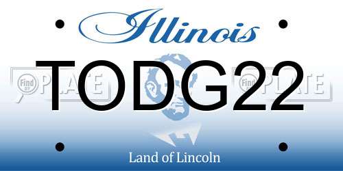 TODG22 Illinois License Plate