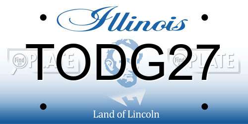 TODG27 Illinois License Plate