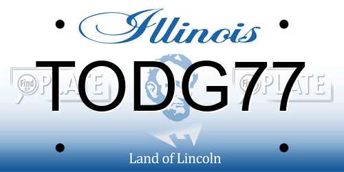 TODG77 Illinois License Plate
