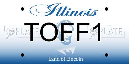 TOFF1 Illinois License Plate