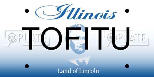 TOFITU Illinois License Plate