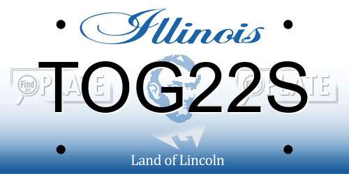 TOG22S Illinois License Plate