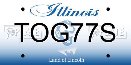 TOG77S Illinois License Plate