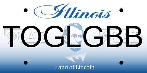 TOGLGBB Illinois License Plate