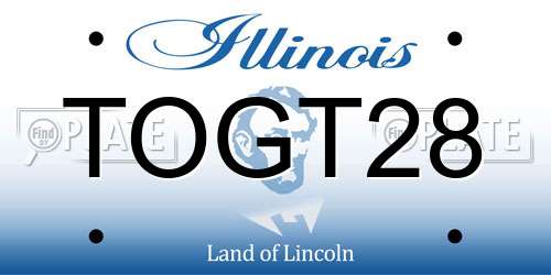 TOGT28 Illinois License Plate
