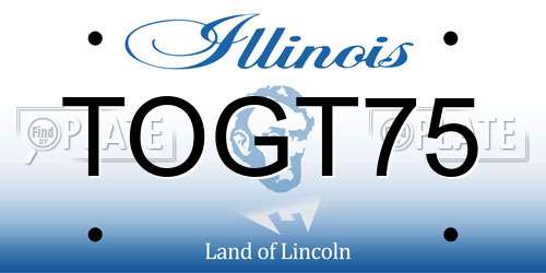 TOGT75 Illinois License Plate