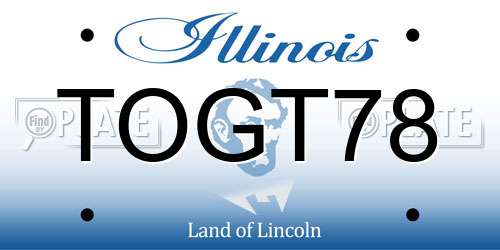 TOGT78 Illinois License Plate